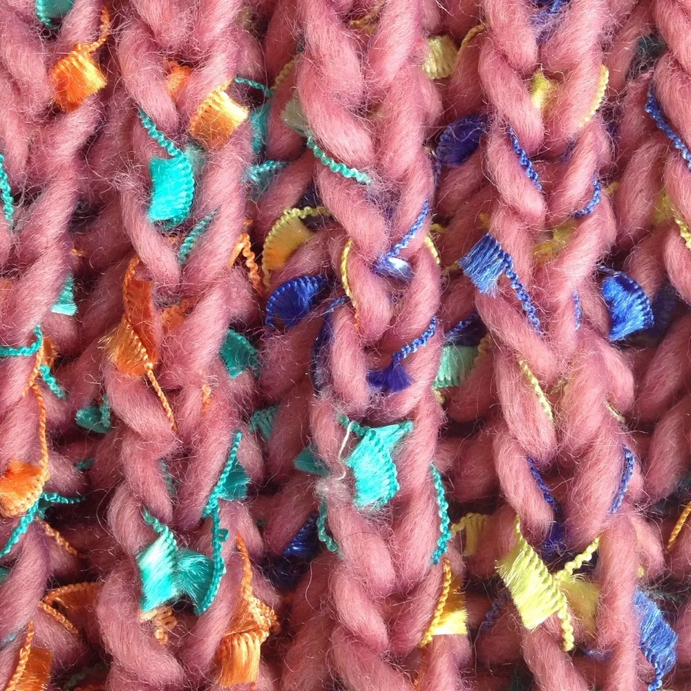 Bulky and warm knit infinity scarf